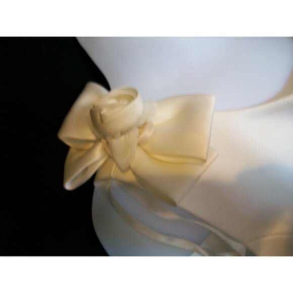 Michaelangelo Girl's White Dress Fancy Dressy Bridesmaid Occasion Size 10 - Picture 5 of 7